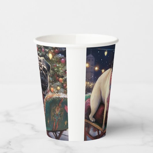 Gobelets En Papier Carlin Noël Festive Saison (Gauche)