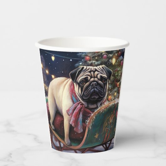 Gobelets En Papier Carlin Noël Festive Saison (Recto)