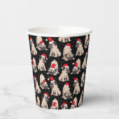 Gobelets En Papier Carlins en Santa Hats Motif de Noël (Gauche)