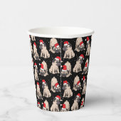 Gobelets En Papier Carlins en Santa Hats Motif de Noël (Droite)