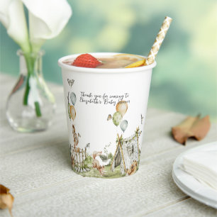 Gobelets En Papier Carnaval de cirque   Baby shower forestier