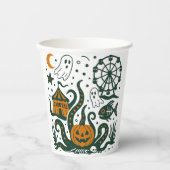 Gobelets En Papier carnaval d'halloween sous l'océan (Recto)