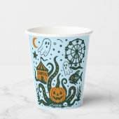 Gobelets En Papier carnaval d'halloween sous l'océan (Recto)
