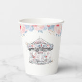 Gobelets En Papier Carousel Wonderland Rose (Verso)