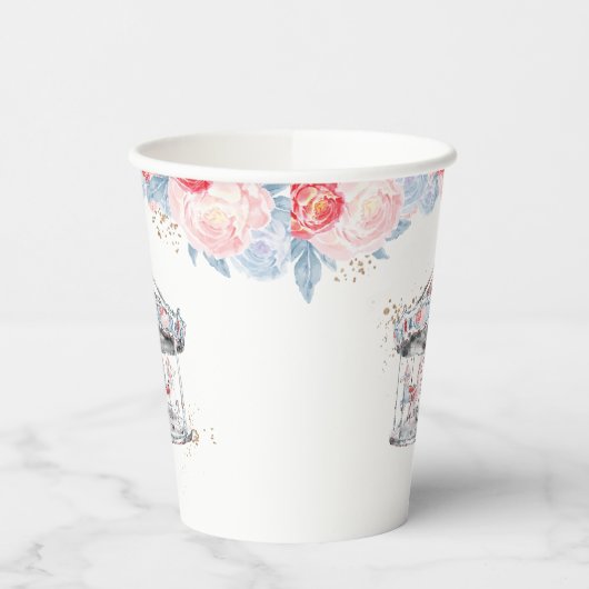 Gobelets En Papier Carousel Wonderland Rose (Gauche)