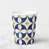Gobelets En Papier Carreaux portugais - Azulejo Motif Design (Gauche)
