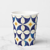 Gobelets En Papier Carreaux portugais - Azulejo Motif Design (Recto)