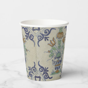 Gobelets En Papier Carrelage Delft Antique Pot de Fleur Céramique