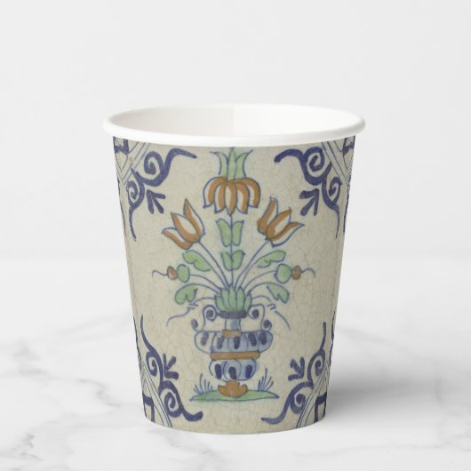 Gobelets En Papier Carrelage Delft Antique Pot de Fleur Céramique (Gauche)
