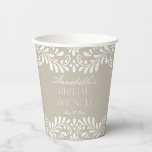 Gobelets En Papier Carrelage Talavera beige Brunch de mariage Fiesta