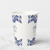 Gobelets En Papier Carrelage Talavera bleu style espagnol Fiesta Bapt (Gauche)