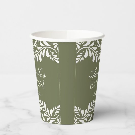 Gobelets En Papier Carrelage Talavera Vert Style espagnol Fiesta Bapt (Gauche)