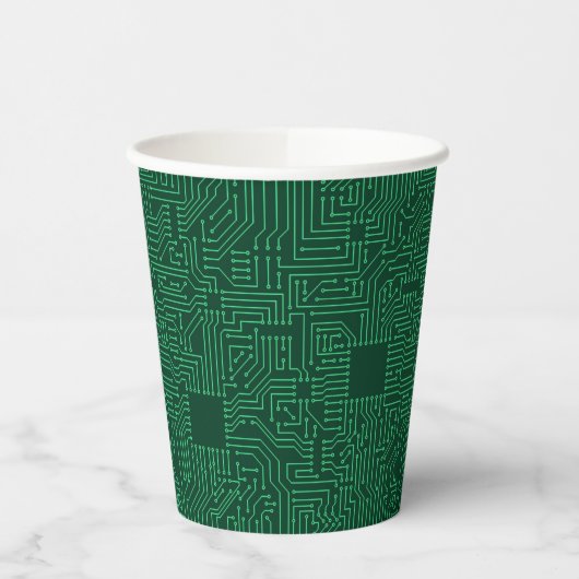 Gobelets En Papier Carte de circuit informatique (Gauche)
