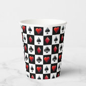 Gobelets En Papier Carte de jeu Casino Checkerboard (Droite)