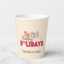 Carte de vacances à plat pour chien en famille ou