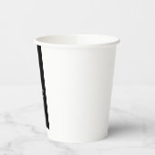 Gobelets En Papier Carte de visite unique vertical noir noir tendance (Gauche)