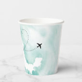 Gobelets En Papier Carte d'eau du Mexique | Cabo | Mariage de destina (Verso)