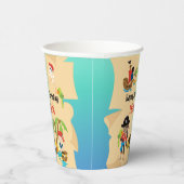 Gobelets En Papier Carte du trésor mignonne fille pirate fête d'anniv (Droite)