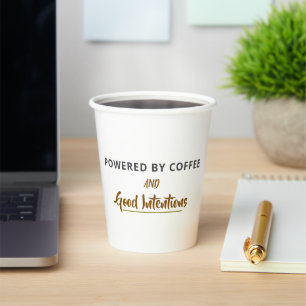 Gobelets En Papier Carte postale de citation de café minimaliste   De