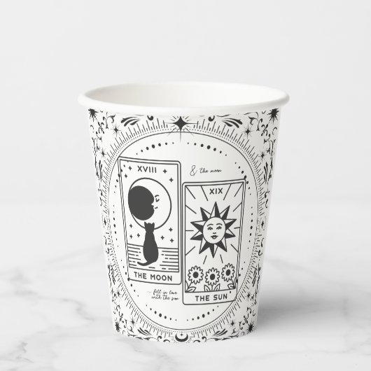 Gobelets En Papier Cartes Tarot | FÊTE DES MARIÉES | MARIAGE | Lovers (Recto)