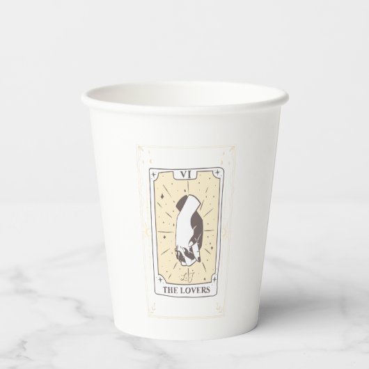 Gobelets En Papier Cartes Tarot | FÊTE DES MARIÉES | MARIAGE | Neutre (Verso)