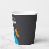 Gobelets En Papier Carton d'Anniversaire du Monstre-Cookies (Verso)