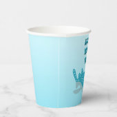 Gobelets En Papier Cartoon bleu requin baleine Personnalisé (Droite)