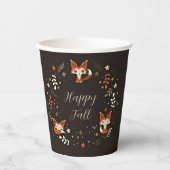 Gobelets En Papier Cas Foxes with customizable text (Recto)