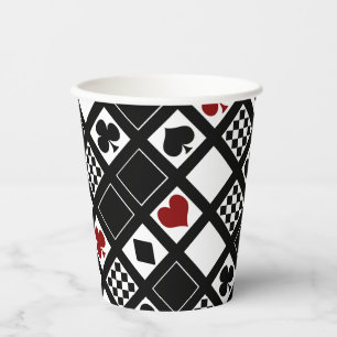 Gobelets En Papier Casino jouer aux cartes costume coeur croix clubs 