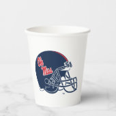 Gobelets En Papier Casque Ole Miss Football | bleu foncé (Recto)