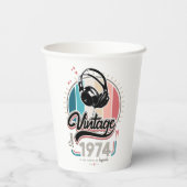 Gobelets En Papier Casques vintages depuis 1974 (Verso)