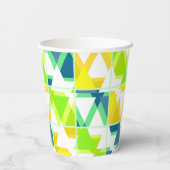 Gobelets En Papier Casquette abstrait jaune vert (Verso)