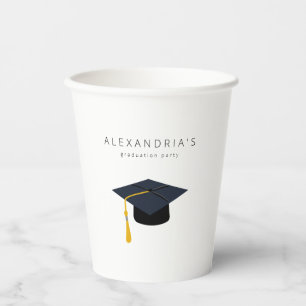 Gobelets En Papier Casquette de diplôme Nom moderne