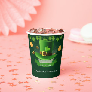 Gobelets En Papier Casquette de la Saint-Patrick Shamrock Baby shower