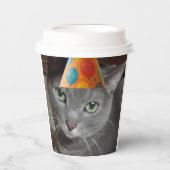 Gobelets En Papier Casquette du parti Gray Cat (Recto)