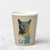 Gobelets En Papier Cat Lady Paper Cup (Recto)