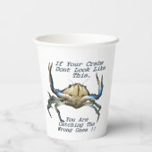 Gobelets En Papier Catching Crabs, Drôle Tasses De Papier (Verso)