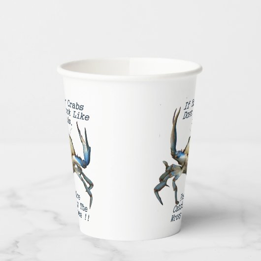 Gobelets En Papier Catching Crabs, Drôle Tasses De Papier (Gauche)