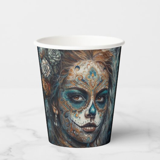 Gobelets En Papier Catrina Azul (Recto)