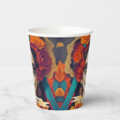 Gobelets En Papier Catrina Day Of Dead 1 Avec Texte (Gauche)