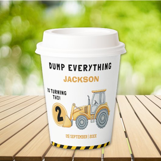 Gobelets En Papier "Caution: Party Ahead! Construction Birthday