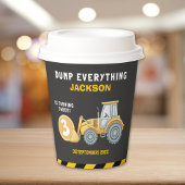 Gobelets En Papier "Caution: Party Ahead! Construction Birthday 3