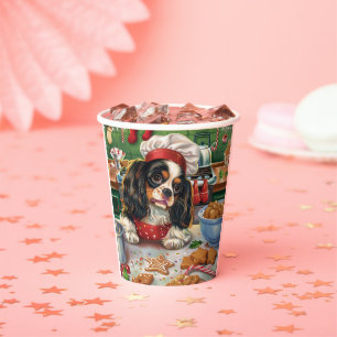 Gobelets En Papier Cavalier King Charles Spaniel Baking Noël