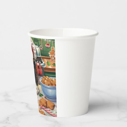 Gobelets En Papier Cavalier King Charles Spaniel Baking Noël (Gauche)