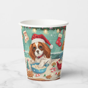 Gobelets En Papier Cavalier King Charles Spaniel Baking Noël