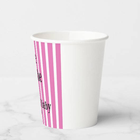Gobelets En Papier Ce que le bébé sera Genre révéler rayé (Gauche)