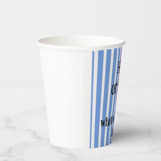 Gobelets En Papier Ce que le bébé sera Genre révéler rayé (Droite)