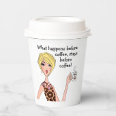 Gobelets En Papier "Ce qui se passe avant le café, reste avant le caf (Recto)