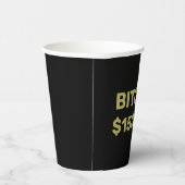 Gobelets En Papier Célébration de Bitcoin à 150000 (Droite)
