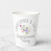 Gobelets En Papier Célébration de fiançailles (Verso)